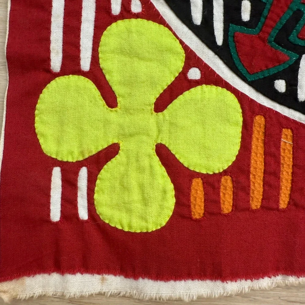Aragon Textile Art Dragon‎ Applique Tapestry Wall Hanging Colorful Folk Art